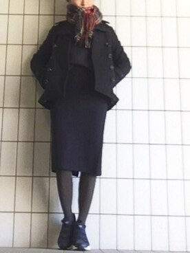 「アイテム（ピーコート）」を使った、KEIKOさん（レディース・154cm・30代）の冬コーディネート
