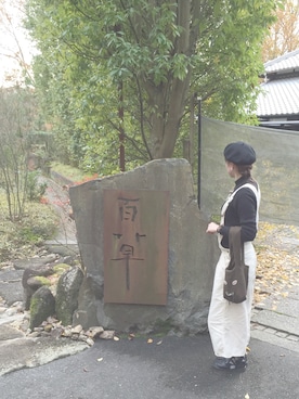 「ミナペルホネン」｜「アイテム（サロペット/オーバーオール）」を使った、yukkiさん（レディース・156cm）の冬コーディネート