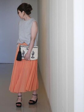 川上桃子さん（レディース・158cm）の夏コーディネート