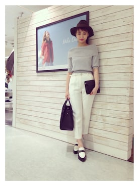 「snidel」｜「アイテム（スラックス）」を使った、mipopo1022さん（レディース・165cm）の春コーディネート