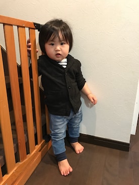 「公園コーデ」｜「アイテム（ナイロンジャケット）」を使った、Nagito      さん（キッズ・80cm）の秋コーディネート
