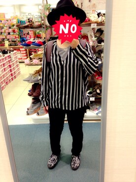 「GU（ジーユー）のアイテム（シャツ/ブラウス、ブラック系）」を使った、IKuMiさん（レディース・150cm）の夏コーディネート