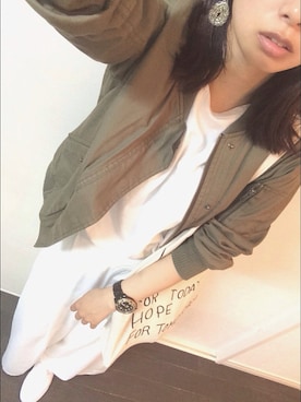 「SPIRALGIRL（スパイラルガール）のアイテム（ブルゾン）」を使った、akane＊さん（レディース・156cm）の春コーディネート