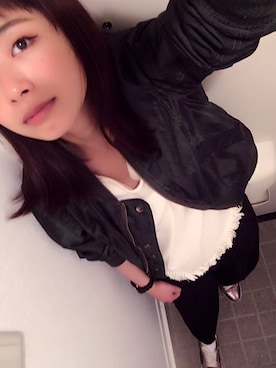 「SPIRALGIRL（スパイラルガール）のアイテム（ブルゾン）」を使った、akane＊さん（レディース・156cm）の春コーディネート