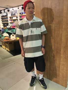 「ONSPOTZ（オンスポッツ）のアイテム」を使った、NISHIYAMAさん（メンズ・160cm）の夏コーディネート