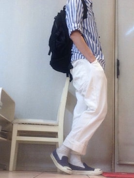 「temptation（テンプテーション）のアイテム（パンツ）」を使った、ばばさん（メンズ・174cm）の秋コーディネート