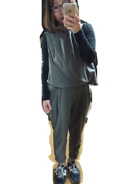 「A part by（アパートバイ）のアイテム（オールインワン・サロペット）」を使った、a*さん（レディース・148cm）の冬コーディネート