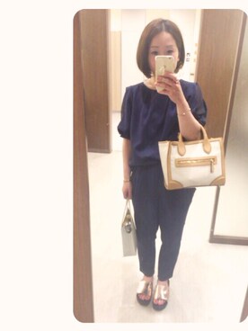 「A part by（アパートバイ）のアイテム（オールインワン・サロペット）」を使った、a*さん（レディース・148cm）の春コーディネート