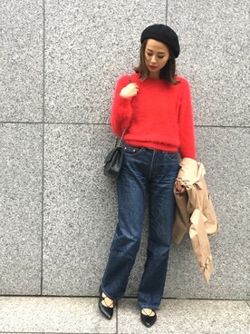 「chanel」｜「アイテム（トレンチコート）」を使った、mayuさん（レディース・165cm）の秋コーディネート