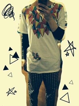 「古着のアイテム（T Shirts、ホワイト系）」を使った、yamaさん（レディース・160cm）の夏コーディネート