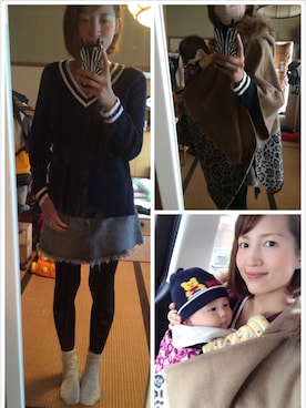 「アイテム（ポンチョ）」を使った、yoyoさん（レディース・168cm・30代）の秋コーディネート