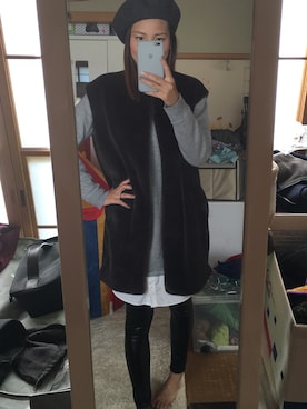 「FRAMeWORK（フレームワーク）のアイテム（ベスト）」を使った、yoyoさん（レディース・168cm）の秋コーディネート