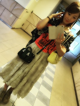 「BLUE MOON BLUE（ブルームーンブルー）のアイテム」を使った、Yumさん（レディース・163cm）の夏コーディネート