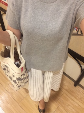 「B.L.U.E（ビーエルユーイー）のアイテム（パンツ）」を使った、快獣☆ブースカさん（レディース・153cm）の夏コーディネート