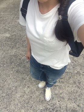 「アイテム（アナログ腕時計、ピンク系）」を使った、快獣☆ブースカさん（レディース・153cm）の夏コーディネート