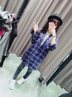 「H&M（エイチ・アンド・エム）のアイテム（カバーオール）」を使った、D.Cさん（レディース・163cm）の秋コーディネート