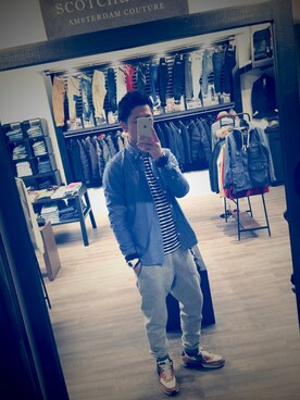 「SCOTCH & SODA（スコッチ アンド ソーダ）のアイテム（その他トップス）」を使った、たけっちょさん（メンズ・177cm）の冬コーディネート