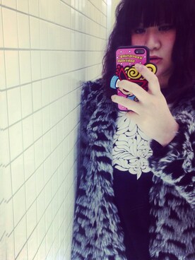 「MONKI（モンキ）のアイテム（ダウンジャケット/コート）」を使った、💓valentine💓  nanaeさん（レディース・166cm）の冬コーディネート