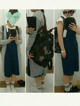「Chico（チコ）のアイテム（デニムスカート、ブルー系）」を使った、utaunsさん（レディース・151cm）の夏コーディネート