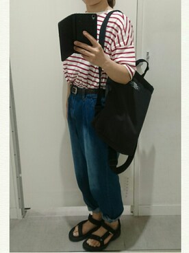 「Teva（テバ）の【Tevaテバ】 HURRICANE XLT/ハリケーン_#（サンダル、ブラック系）」を使った、utaunsさん（レディース・151cm）の夏コーディネート