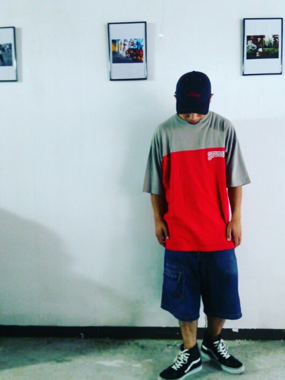 「oldstussy、stussy、used、used mix、supreme、Polo Ralph Lauren、polosport、VANS、akademiks、90s」｜「STUSSYのアイテム（キャップ、ブルー系）」を使った、octa_kagoshimaさん（メンズ・168cm）の秋コーディネートの1枚目の写真