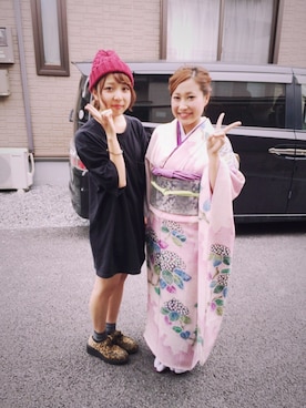 「ヘアメイク」｜「アイテム（ニットキャップ/ビーニー）」を使った、Iroha Koikeさん（レディース・157cm）の秋コーディネート