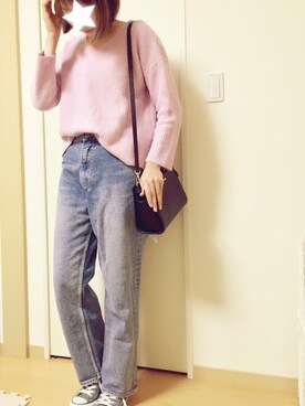 「Another Edition（アナザーエディション）のボーイフレンドデニム/AEBC BOYFRIEND DNM PT（デニムパンツ）」を使った、Shizu *さん（レディース・165cm）の春コーディネート