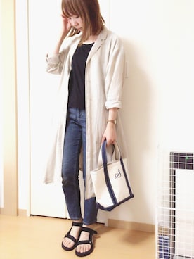 「アイテム（シャツワンピース）」を使った、Shizu *さん（レディース・165cm・20代）の夏コーディネート