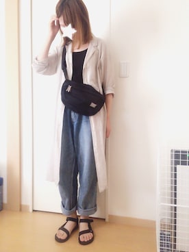 「アイテム（シャツワンピース）」を使った、Shizu *さん（レディース・165cm・20代）の夏コーディネート