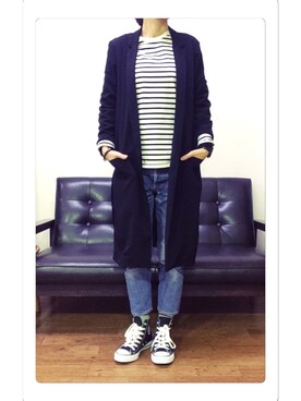 「H&M（エイチ・アンド・エム）のアイテム（その他アウター）」を使った、ton.さん（レディース・159cm）の秋コーディネート