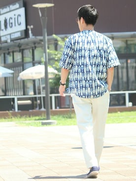 「ALBEROLA（アルベローラ）のアイテム」を使った、honmaさん（メンズ・176cm）の夏コーディネート