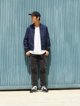 「JOURNAL STANDARD relume（ジャーナルスタンダード　レリューム）のアイテム（MA-1）」を使った、honmaさん（メンズ・176cm）の夏コーディネート