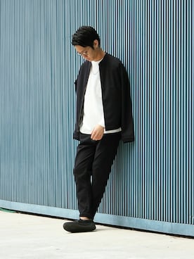 「JOURNAL STANDARD relume（ジャーナルスタンダード　レリューム）のアイテム（MA-1）」を使った、honmaさん（メンズ・176cm）の夏コーディネート