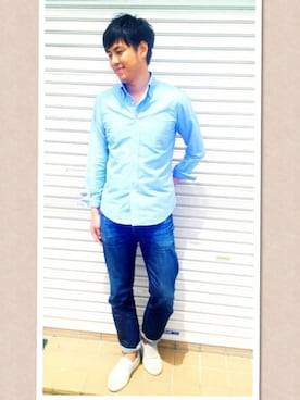 「COMMON PROJECTS（コモンプロジェクト）のアイテム（シューズ）」を使った、tiraventoさん（メンズ・180cm）の春コーディネート
