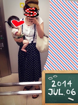 「BIRKENSTOCK（ビルケンシュトック）のBIRKENSTOCK / MIAMI BF Light Brown   (WOMEN)（サンダル、ブラウン系）」を使った、そららん。さん（レディース・159cm）の夏コーディネート