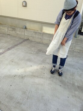 「KELTY（ケルティ）のアイテム（バックパック/リュック、ブルー系）」を使った、そららん。さん（レディース・159cm）の秋コーディネート