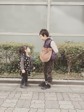 「LAVENHAM（ラベンハム）のアイテム」を使った、sayaさん（キッズ・90cm）の冬コーディネート