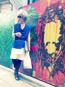 「banal chic bizarre」｜「アイテム（ブーツ）」を使った、nabesco / 渡邊翔太さん（メンズ・166cm）の夏コーディネート