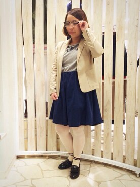 「179/WG NICOLE CLUB（イチナナキュウ/ダブルジー）のアイテム（テーラードジャケット）」を使った、渋谷パルコ179/WGさん（レディース・155cm）の冬コーディネート