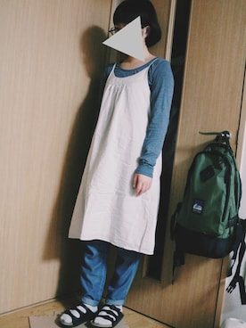 「AS KNOW AS」｜「アイテム（サンダル）」を使った、わさん（レディース・156cm）の秋コーディネート
