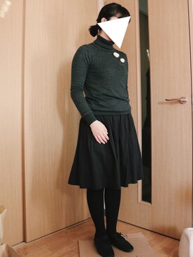 「ロング丈ダッフル」｜「アイテム（その他）」を使った、わさん（レディース・156cm）の秋コーディネート