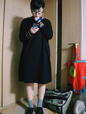「タートルネック」｜「アイテム（メッセンジャーバッグ）」を使った、わさん（レディース・156cm）の冬コーディネート