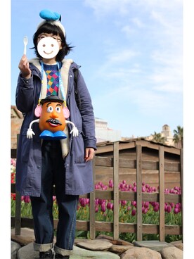 「PAR ICI」｜「アイテム（その他アウター）」を使った、わさん（レディース・156cm）の冬コーディネート