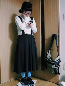 「Ebonyivory（エボニーアイボリー）のアイテム」を使った、わさん（レディース・156cm）の冬コーディネート
