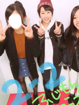 「WEGO（ウィゴー）のアイテム（ニット/セーター、オレンジ系）」を使った、め。さん（レディース）の冬コーディネート