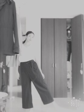 「SPINNS（スピンズ）のアイテム（Tシャツ/カットソー、ホワイト系）」を使った、mahoさん（レディース・171cm）の夏コーディネート