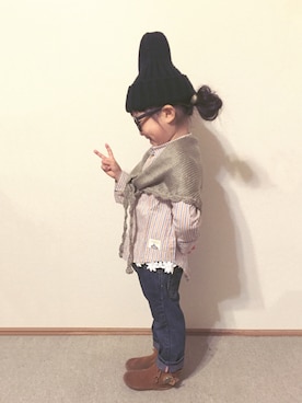 「GOLD RUSH（ゴールドラッシュ）のアイテム」を使った、clara◡̈⃝*さん（キッズ・100cm）の秋コーディネート