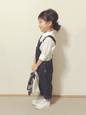 「ジャックパーセル」｜「アイテム（サロペット/オーバーオール）」を使った、clara◡̈⃝*さん（キッズ・100cm）の春コーディネート