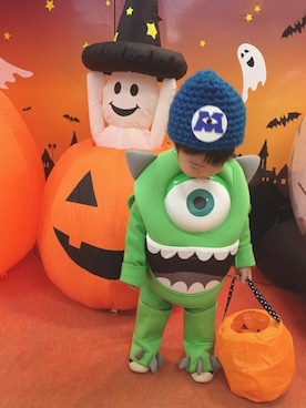「halloween」｜「アイテム（ニットキャップ/ビーニー）」を使った、clara◡̈⃝*さん（キッズ・100cm）の秋コーディネート