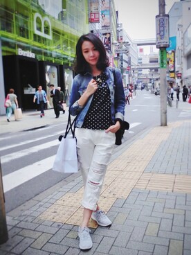 「Nike flyknit」｜「アイテム（Tシャツ/カットソー）」を使った、_sさん（レディース・163cm）の春コーディネート